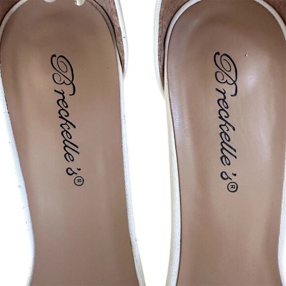 Breckelle’s Womens White Slingback Stiletto Heel Sandals Sz 7.5 Spring Bride - Picture 10 of 12